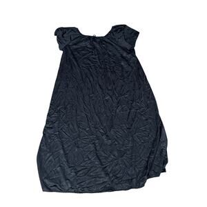 Comfort Choice Sheer Maxi Lounge Dress Black Womens Nightgown Coverup Large